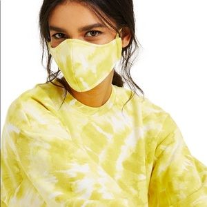 Yellow Tie-Dye Face Mask